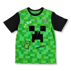 Minecraft Shirt for Boys SSSS Creeper Short Sleeve Tee Green X-Small 4-5 NEW